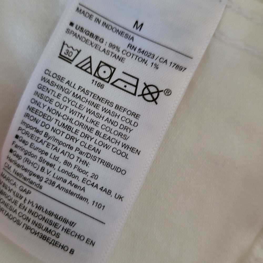 NWT Gap Factory White Denim Jacket - Picture 8 of 11